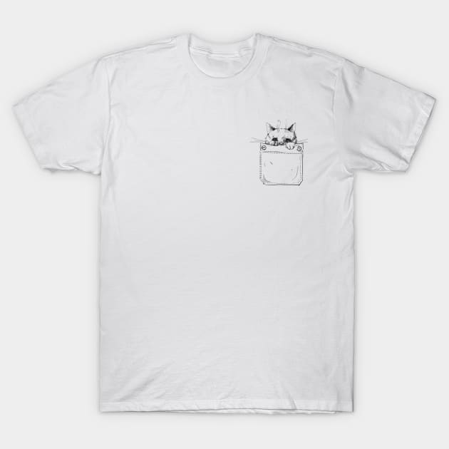 Pocket Kitten T-Shirt by EveFarb